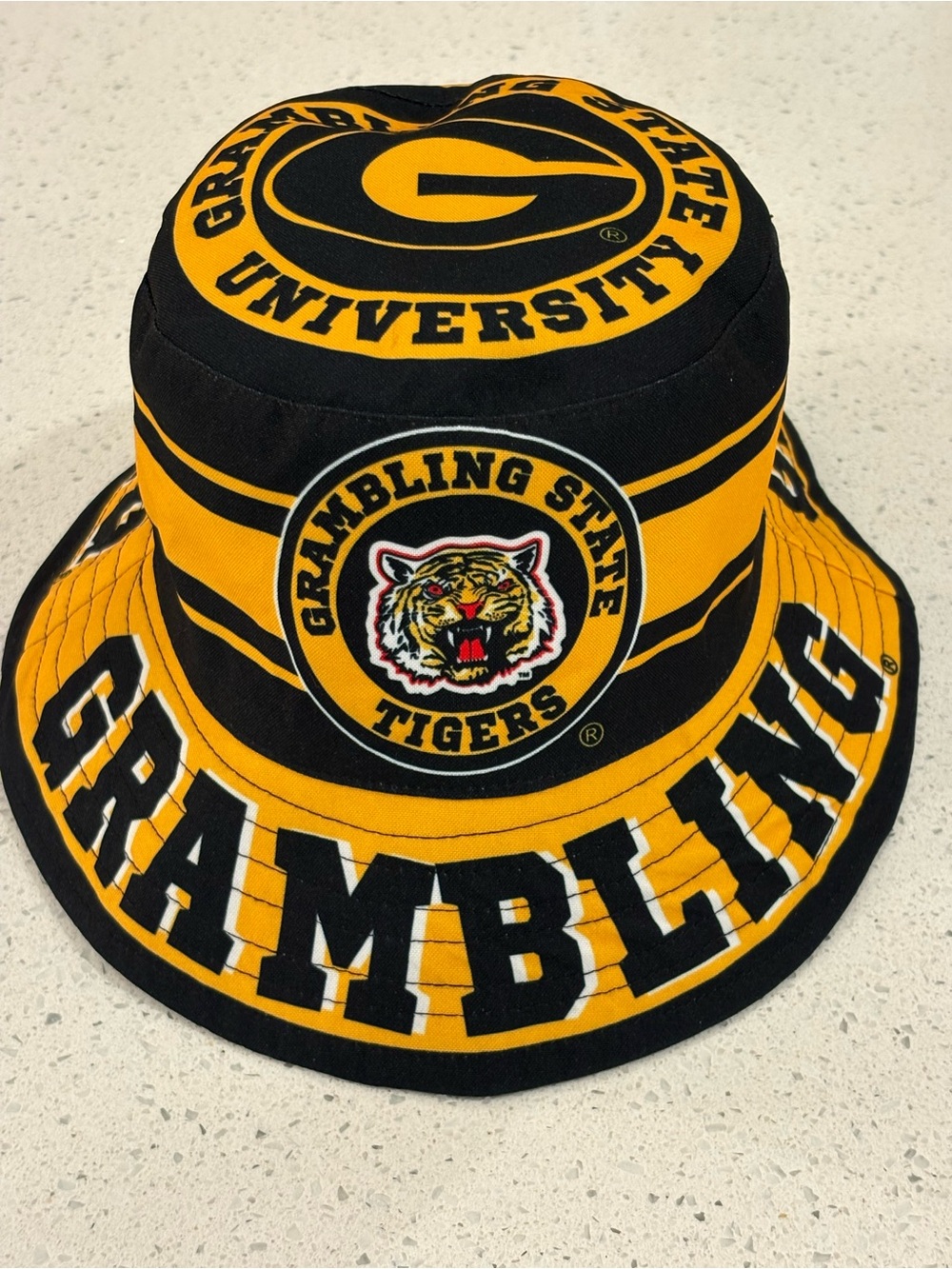 Grambling State University Bucket Hat GSU Tigers Black Gold New Without Tag